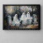 Halloween Ghost Canvas Painting, Haunted Council Wall Art Decor, Spooky Season Poster Gift For Ghost Lovers