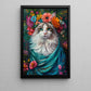 A Cat's Blossom Portrait, Floral Victorian Cat Canvas Painting, Victorian Animal Wall Art Decor, Poster Gift For Cat Lovers