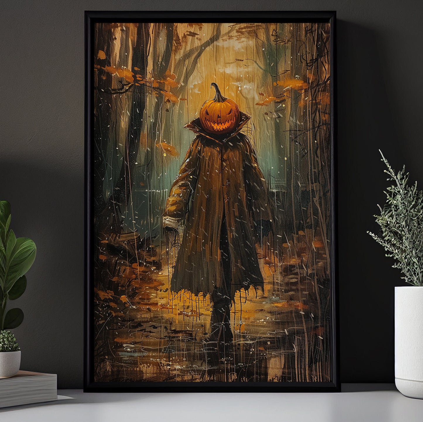 Harvest Haunt, Witches Canvas Painting, Spooky Season Wall Art Decor, Halloween Poster Gift For Witch Lovers