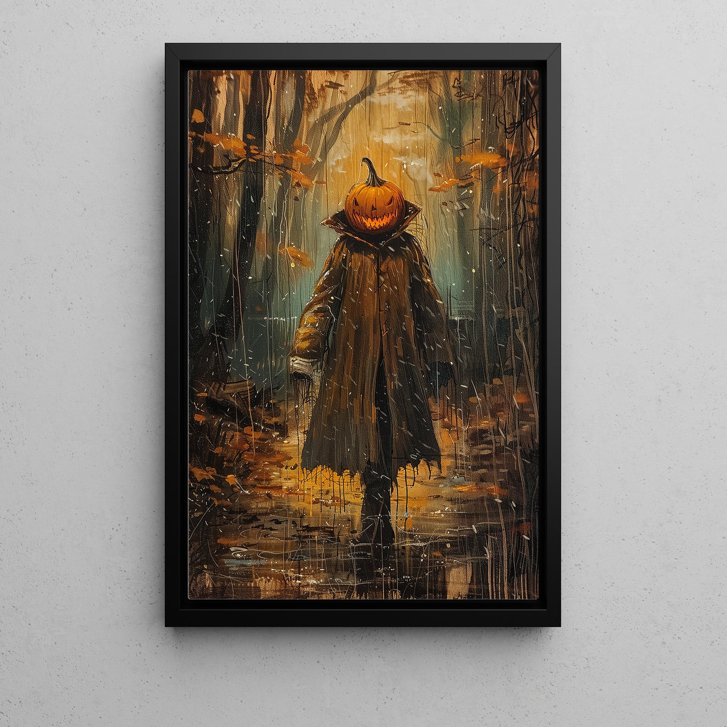 Harvest Haunt, Witches Canvas Painting, Spooky Season Wall Art Decor, Halloween Poster Gift For Witch Lovers