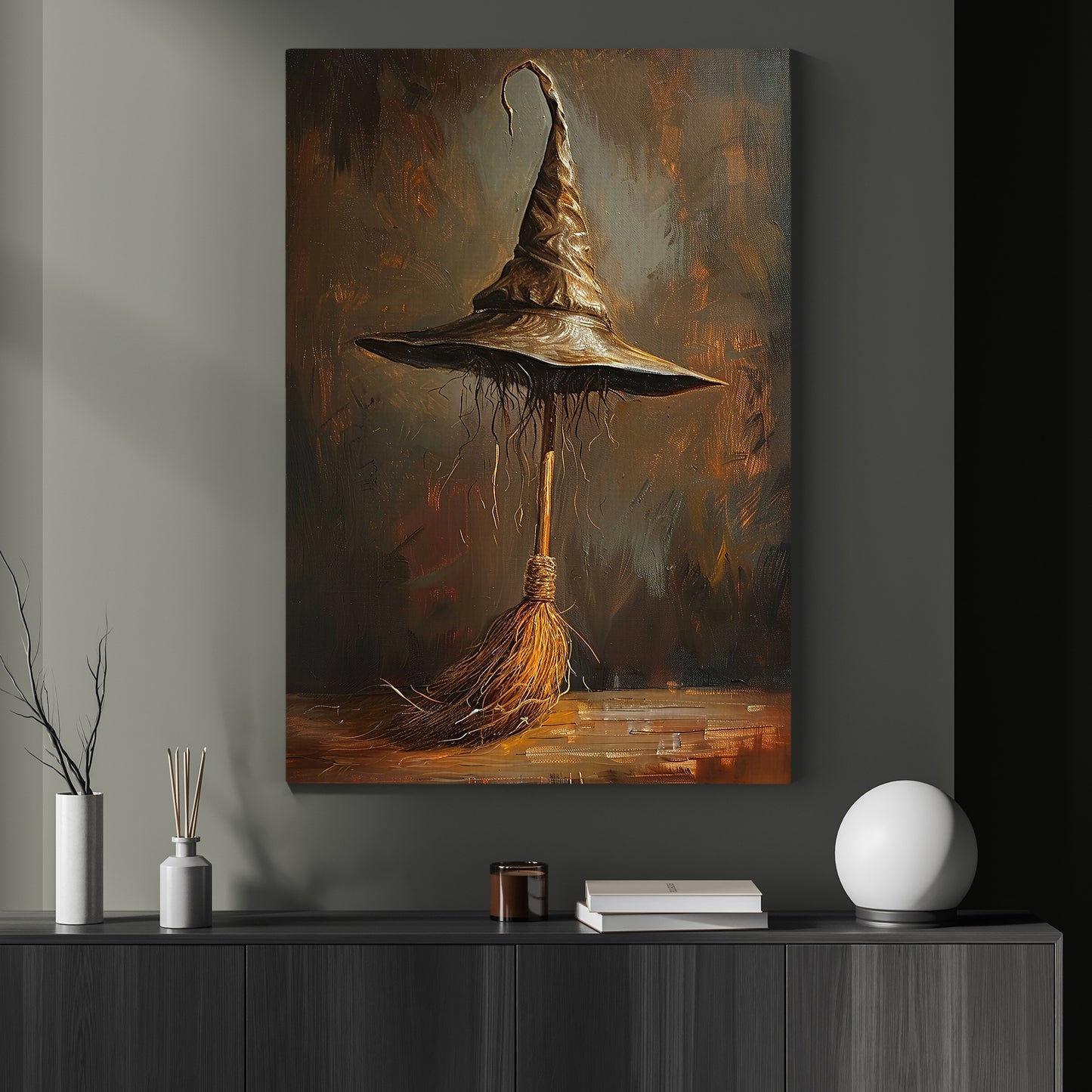 A Witch's Legacy, Witches Canvas Painting, Spooky Season Wall Art Decor, Halloween Poster Gift For Witch Lovers