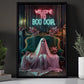 Welcome To Boo Doir, Ghost Canvas Painting, Spooky Season Wall Art Decor, Halloween Poster Gift For Ghost Lovers