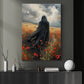 Through The Fields Of Red, Witches Canvas Painting, Spooky Season Wall Art Decor, Halloween Poster Gift For Witch Lovers