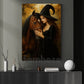 Halloween Horse Witch Canvas Painting, Witch Loving Her Horse Wall Art Decor, Spooky Season Poster Gift For Horse Lovers, Witch Lovers