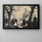 Haunting At Dusk, Ghost Canvas Painting, Spooky Season Wall Art Decor, Halloween Poster Gift For Ghost Lovers