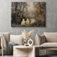 Halloween Ghost Canvas Painting, Hauntingly Charming Ghost Duo Wall Art Decor, Poster Gift For Ghost Lovers