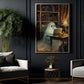 Midnight Musings, Ghost Canvas Painting, Spooky Season Wall Art Decor, Halloween Poster Gift For Ghost Lovers
