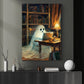 Midnight Musings, Ghost Canvas Painting, Spooky Season Wall Art Decor, Halloween Poster Gift For Ghost Lovers