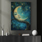 Dreaming in the Moon's Embrace, Whispers Canvas Painting, Modern Wall Art Decor, Poster Gift For Landscapes Lovers