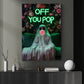 Off You Pop, Ghost Canvas Painting, Spooky Season Wall Art Decor, Halloween Poster Gift For Ghost Lovers