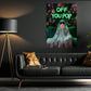 Off You Pop, Ghost Canvas Painting, Spooky Season Wall Art Decor, Halloween Poster Gift For Ghost Lovers