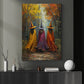 Witches' Autumn Stroll, Witches Canvas Painting, Spooky Season Wall Art Decor, Halloween Poster Gift For Witch Lovers