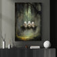 Swinging Spirits, Ghost Canvas Painting, Spooky Season Wall Art Decor, Halloween Poster Gift For Ghost Lovers