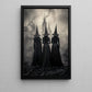 The Coven's Return, Witches Canvas Painting, Spooky Season Wall Art Decor, Halloween Poster Gift For Witch Lovers