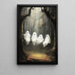 Ghostly Swing Set, Ghost Canvas Painting, Spooky Season Wall Art Decor, Halloween Poster Gift For Ghost Lovers