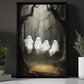 Ghostly Swing Set, Ghost Canvas Painting, Spooky Season Wall Art Decor, Halloween Poster Gift For Ghost Lovers