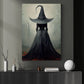 The Enigmatic Witch, Witches Canvas Painting, Spooky Season Wall Art Decor, Halloween Poster Gift For Witch Lovers