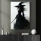 Silent Shadows, Witches Canvas Painting, Spooky Season Wall Art Decor, Halloween Poster Gift For Witch Lovers