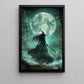 Under The Full Moon, Baseball Witch Canvas Painting, Spooky Season Wall Art Decor, Halloween Poster Gift For Baseball Lovers