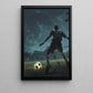 Zombie Striker, Soccer Canvas Painting, Spooky Season Wall Art Decor, Halloween Poster Gift For Soccer Lovers