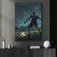 Zombie Striker, Soccer Canvas Painting, Spooky Season Wall Art Decor, Halloween Poster Gift For Soccer Lovers