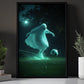 Ghost’s Haunting Dribble, Soccer Canvas Painting, Spooky Season Wall Art Decor, Halloween Poster Gift For Soccer Lovers