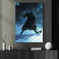 Ethereal Face-Off, Hockey Canvas Painting, Spooky Season Wall Art Decor, Halloween Poster Gift For Hockey Lovers