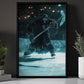 Spectral Breakaway, Hockey Canvas Painting, Spooky Season Wall Art Decor, Halloween Poster Gift For Hockey Lovers