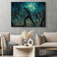 Zombie Baseball League, Baseball Canvas Painting, Spooky Season Wall Art Decor, Halloween Poster Gift For Baseball Lovers