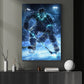 Frankenstein’s Power Play, Hockey Canvas Painting, Spooky Season Wall Art Decor, Halloween Poster Gift For Hockey Lovers