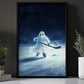 Ghost Plays Hockey, Hockey Canvas Painting, Spooky Season Wall Art Decor, Halloween Poster Gift For Hockey Lovers