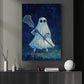 Funny Halloween Lacrosse Canvas Painting, Ghost Plays Lacrosse, Halloween Sport Wall Art Decor, Halloween Poster Gift For Lacrosse Lovers