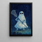 Funny Halloween Lacrosse Canvas Painting, Ghost Plays Lacrosse, Halloween Sport Wall Art Decor, Halloween Poster Gift For Lacrosse Lovers