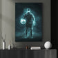 Halloween Soccer Canvas Painting, Ghost Captain in Action Halloween Sports Wall Art Decor, Poster Gift For Soccer Lovers, Soccer Players