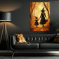 Witching Hour Stroll, Witch Canvas Painting, Spooky Season Wall Art Decor, Halloween Poster Gift For Witch Lovers