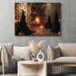 Interesting Halloween Canvas Painting, Witch Meeting, Spooky Season Wall Art Decor, Halloween Poster Gift