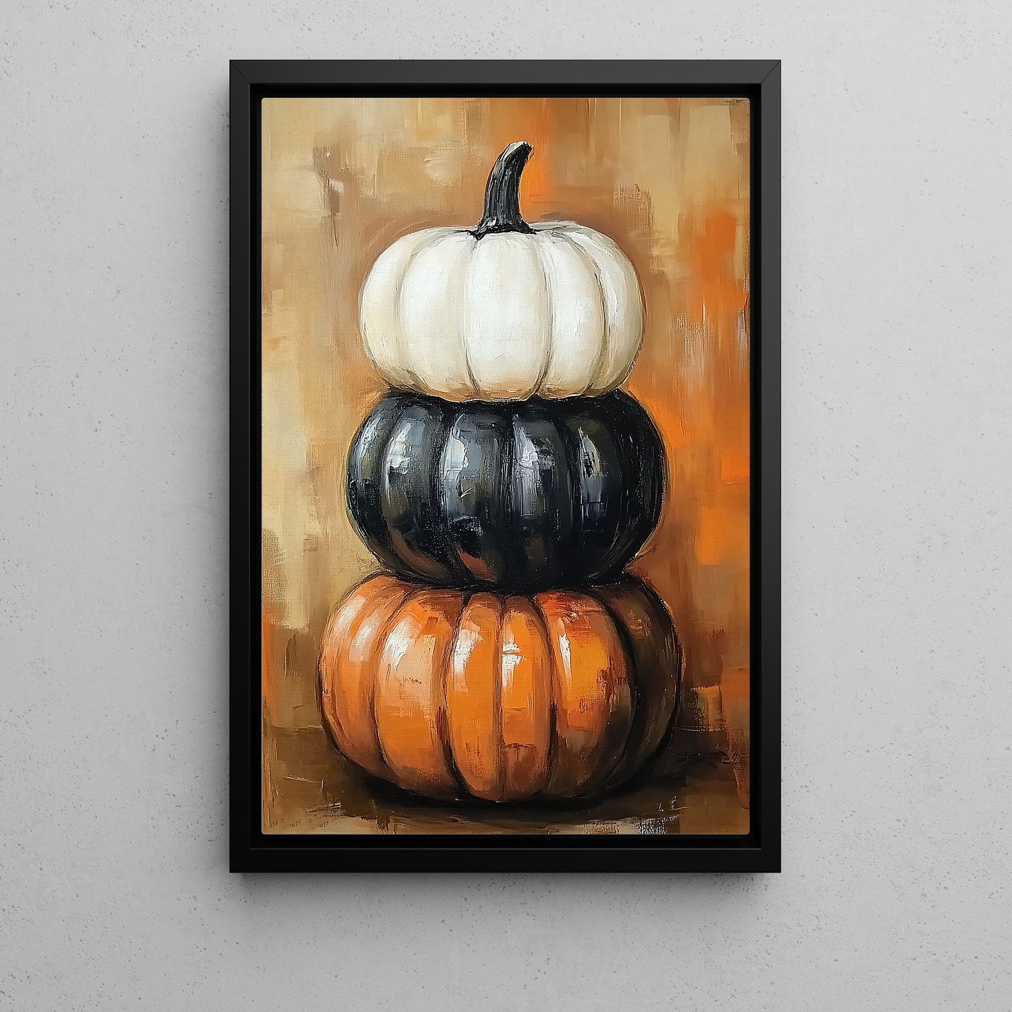 Harvest Harmony, Thanksgiving Canvas Painting, Blessings Wall Art Decor, Thankful Poster Gift For Pumpkin Lovers