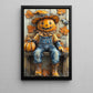 The Pumpkin Scarecrow, Thanksgiving Canvas Painting, Blessings Wall Art Decor, Thankful Poster Gift