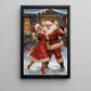 Funny Christmas Canvas Painting, Santa Claus Dancing With Lovers Winter Wall Art Decor, Xmas Poster Gift