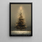 Cozy Christmas Tree Canvas Painting, Glowing Christmas Tree Wall Art Decor, Xmas Poster Gift