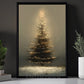 Cozy Christmas Tree Canvas Painting, Glowing Christmas Tree Wall Art Decor, Xmas Poster Gift