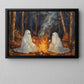 Interesting Halloween Canvas Painting, Ghost Camping Spooky Season Wall Art Decor, Halloween Poster Gift For Ghost Lovers