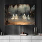 Interesting Ghost Halloween Canvas Painting, Haunted Playground Spooky Season Wall Art Decor, Halloween Poster Gift For Ghost Lovers