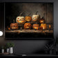 Interesting Halloween Canvas Painting, Scary Pumpkins Spooky Season Wall Art Decor, Halloween Poster Gift For Pumpkin Lovers