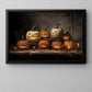 Interesting Halloween Canvas Painting, Scary Pumpkins Spooky Season Wall Art Decor, Halloween Poster Gift For Pumpkin Lovers