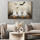 Interesting Halloween Canvas Painting, Ghostly Gathering Spooky Season Wall Art Decor, Halloween Poster Gift For Ghost Lovers