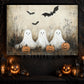 Interesting Halloween Canvas Painting, Ghostly Gathering Spooky Season Wall Art Decor, Halloween Poster Gift For Ghost Lovers