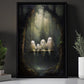 Interesting Halloween Canvas Painting, Ghost Family Season Wall Art Decor, Halloween Poster Gift For Ghost Lovers