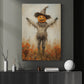 Interesting Scarecrow Halloween Canvas Painting, Scarecrow Pumpkin Head Spooky Season Wall Art Decor, Halloween Poster Gift