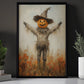 Interesting Scarecrow Halloween Canvas Painting, Scarecrow Pumpkin Head Spooky Season Wall Art Decor, Halloween Poster Gift